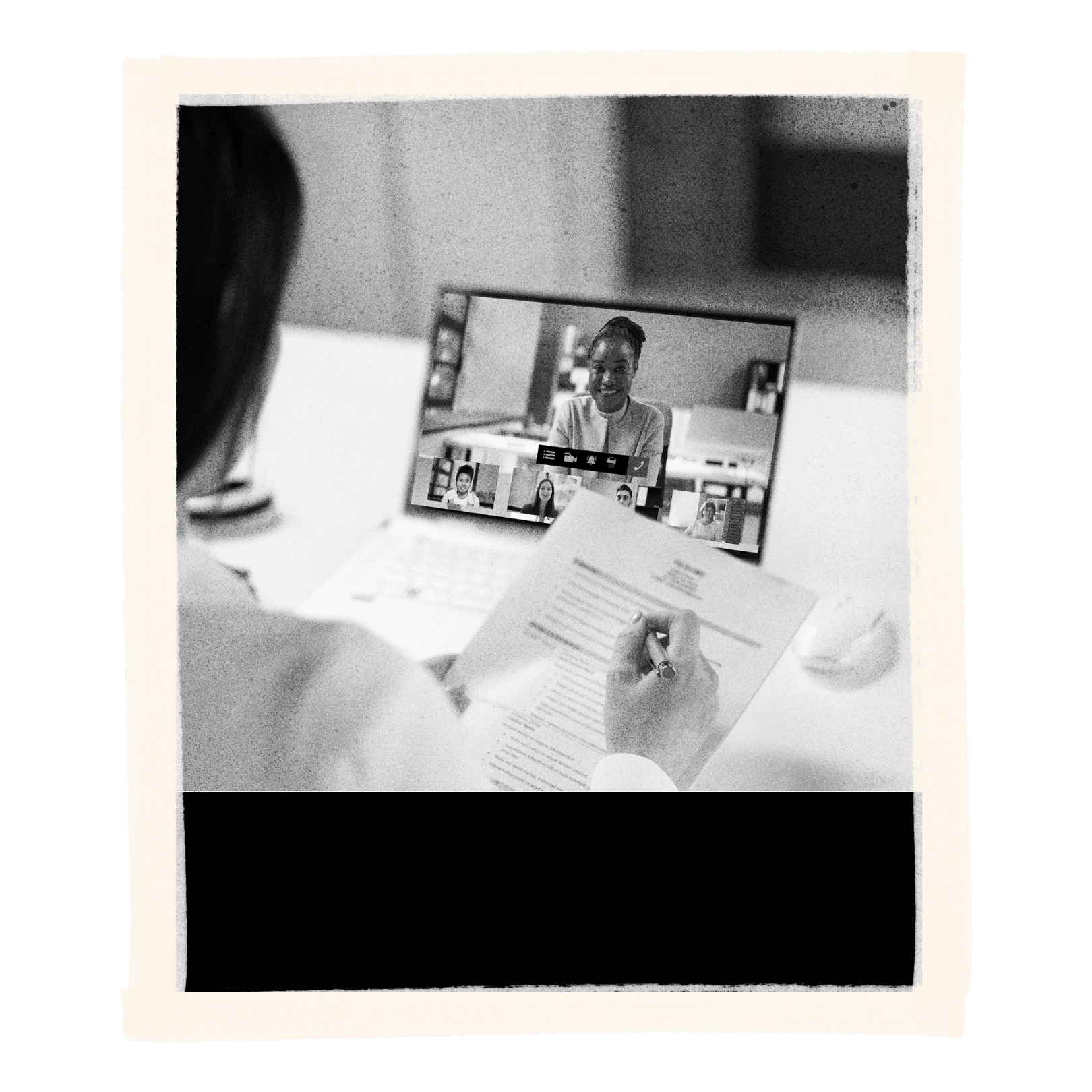 Sesión remota de investigación con participantes